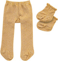 Heless Doll Tights with Socks - Gold, 35-45 cm