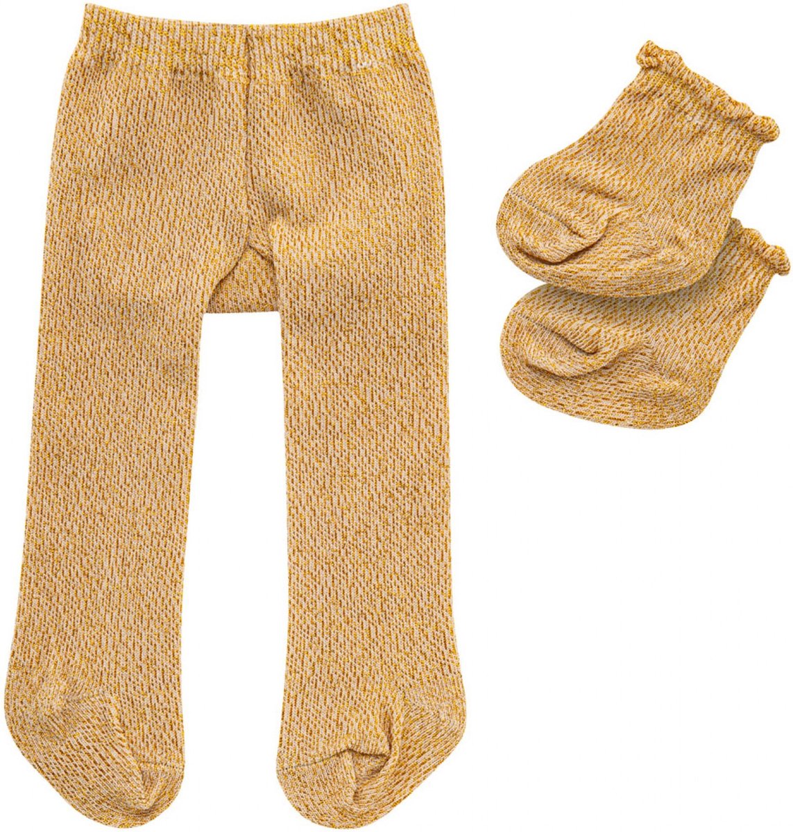 Heless Doll Tights with Socks - Gold, 35-45 cm
