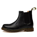 Botas Martin de Couro Bovino com Salto Grosso Estilo Outono para Mulheres