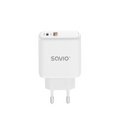 Savio LA-06 Hálózati USB-A / USB-C töltő - Fehér (30W)