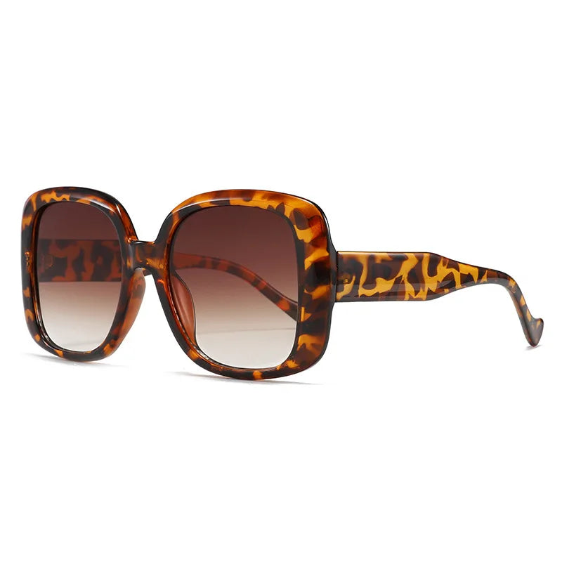 Radiant Square Leopard Sunglasses