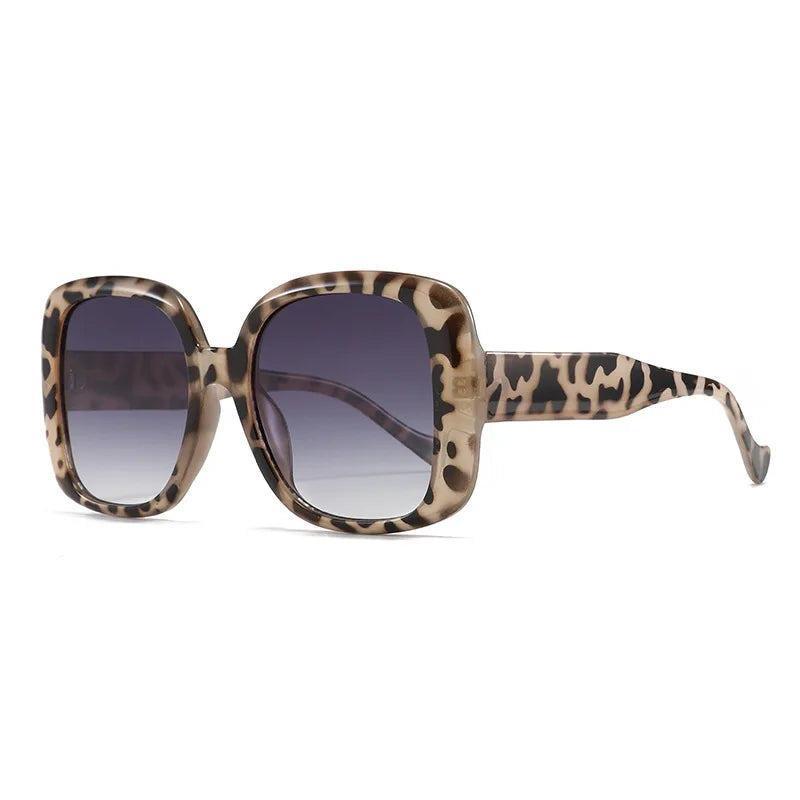 Radiant Square Leopard Sunglasses