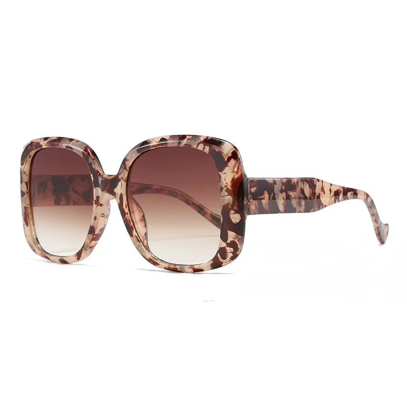 Radiant Square Leopard Sunglasses