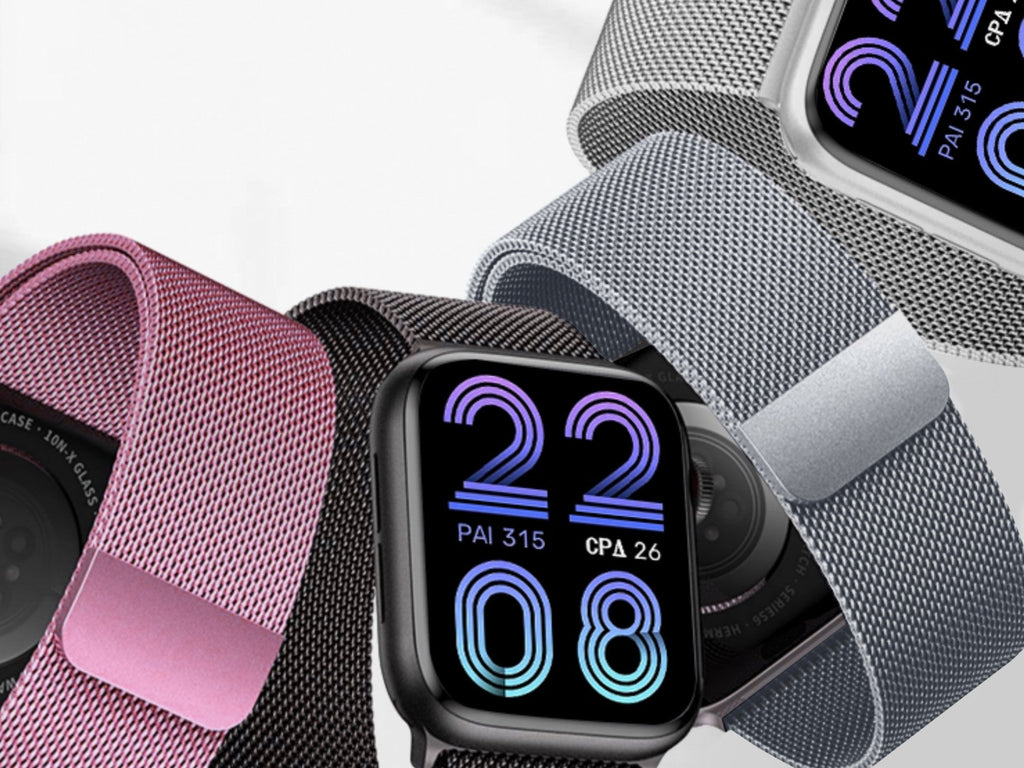 Techancy Faixa Metálica Magnética Cinzenta KC2123, Faixa De Substituição, Compatível Com Apple Watch Series: 42mm/44mm/45mm，