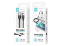Techancy Cabo De Carregamento 3m Usb- Lightning Preto TB1672, Carregamento Rápido De 2,4 A, Carregamento De Longo Alcance 3m