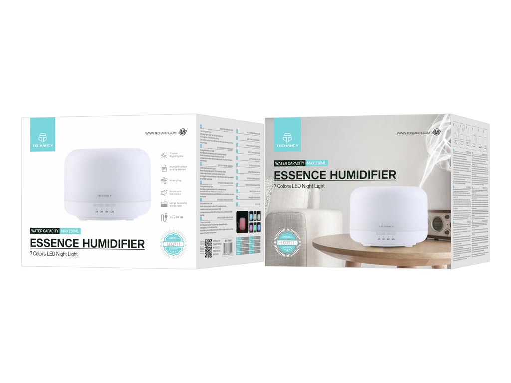 Difusor de aromaterapia Techancy, LD3911, com função humidificadora, branco-1