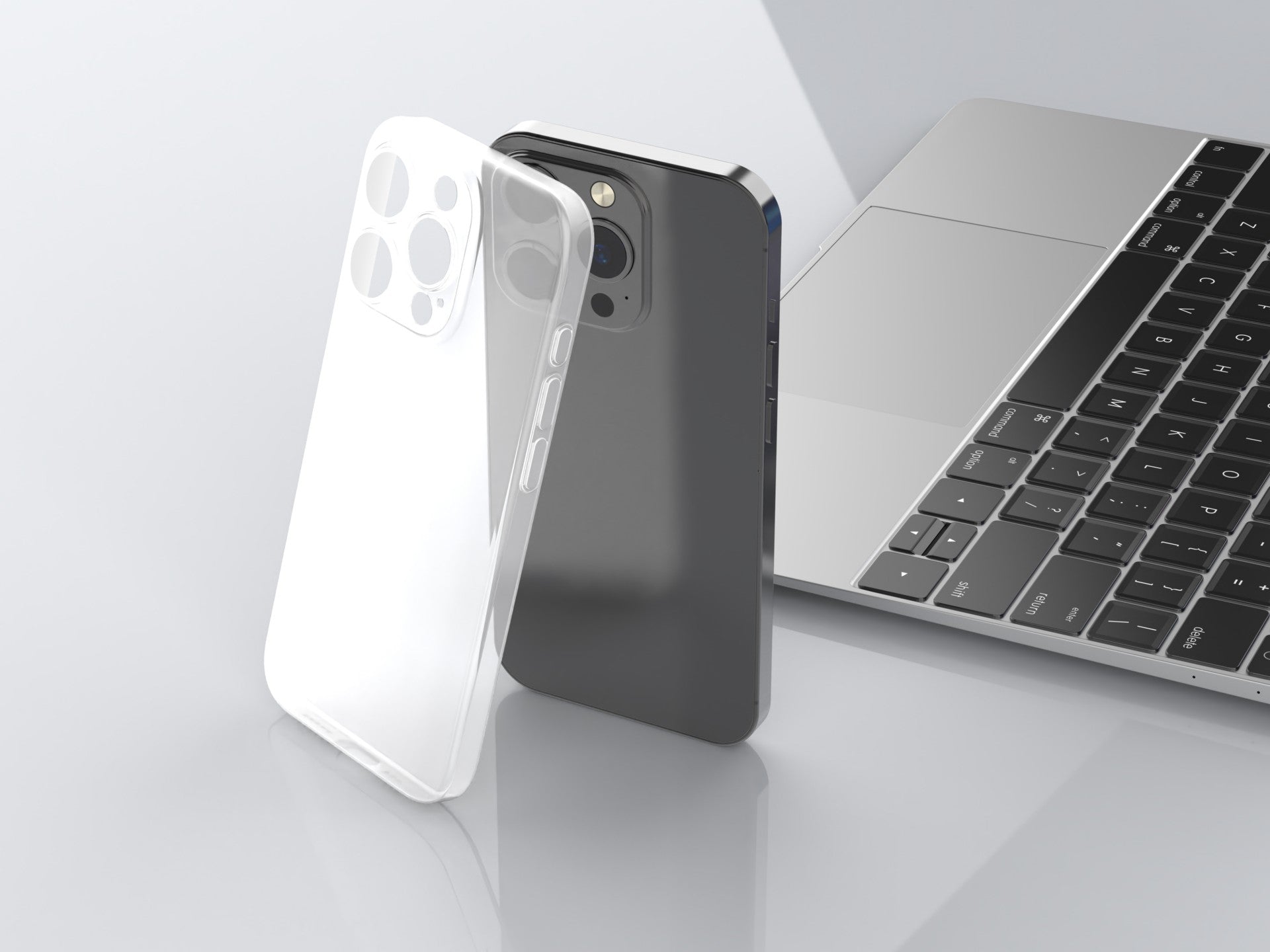 Techancy Capa Para Telemóvel Ultrafina Cor Transparente KX5605, Compatível Com O Telemóvel Iphone 15 Pro, Material Pp De 0,5 Mm.
