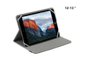 Techancy Capa Tablet TN1610 Universal Para 12-13 Polegadas Couro Silicone Ajustavel Multiangulos Faixa Elastico Antiderrapante Cinza