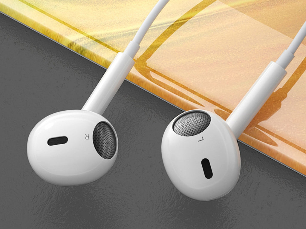 Techancy Auricular Estéreo Lightning Branco  TD8047, Com Microfone, Controlo Do Volume De Chamadas, Compatível Com Ipad/Iphone