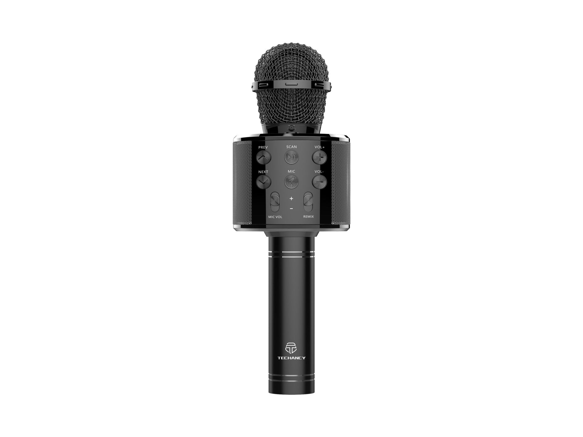 Techancy Microfone Sem Fio KZ1561, karaokê portátil, alto-falante Bluetooth, rádio FM e trocador de voz para diversão