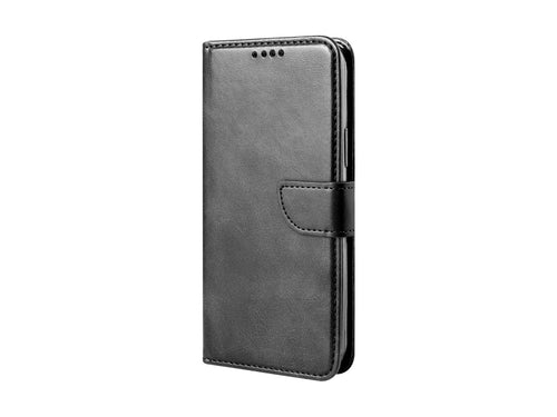Capa flip em couro para telemóvel com 3 ranhuras para cartões, KX5600, função suporte e proteção contra quedas, compatível com iPhone 14 Plus, Preto-1
