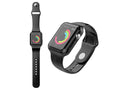 Pulseira totalmente adesiva para relógio Techancy, KC2112, compatível com Apple Watch 42-44 mm, Preto