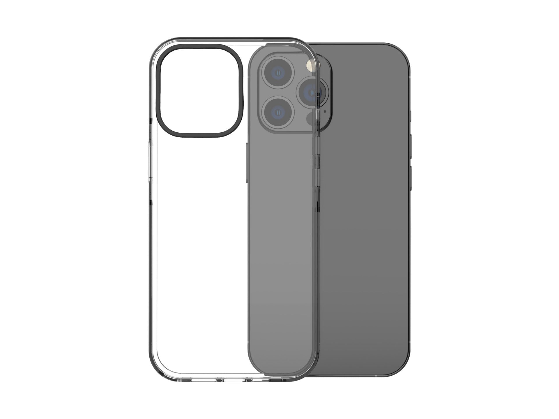 Capa transparente para telemóvel Techancy New Acrylic, KX5602, compatível com iPhone Xs Max, transparente + Preto-0