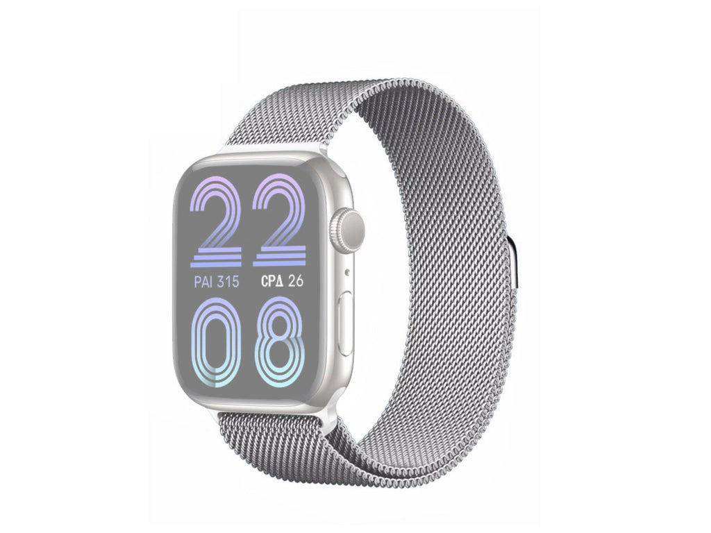 Techancy Faixa Metálica Magnética Prata KC2123, Faixa De Substituição, Compatível Com Apple Watch Series: 49mm，