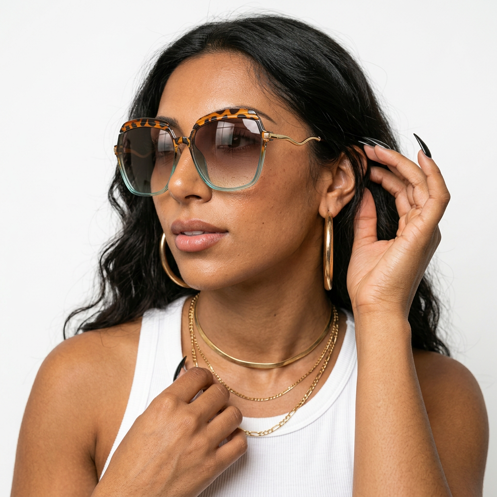 Daring Leopard Square Sunglasses